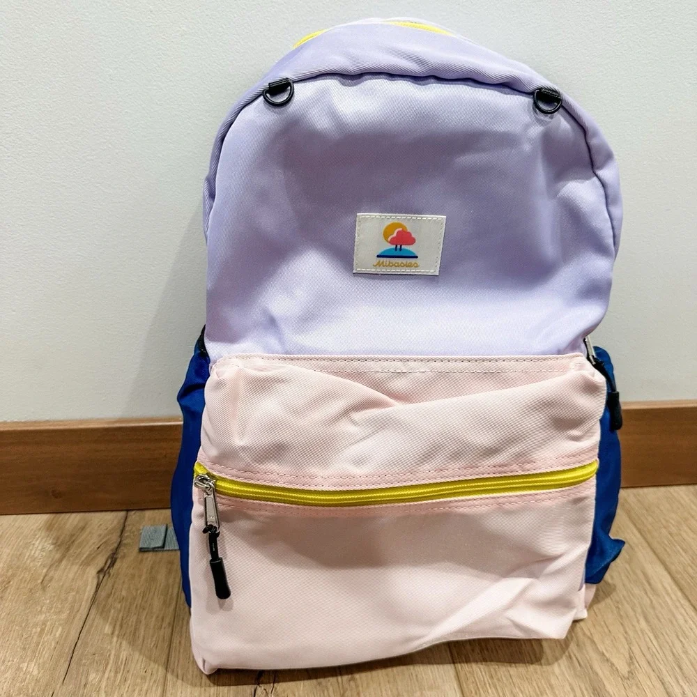 mibasies Kids Backpack Girls‎ lavender light pink navy blue and yellow